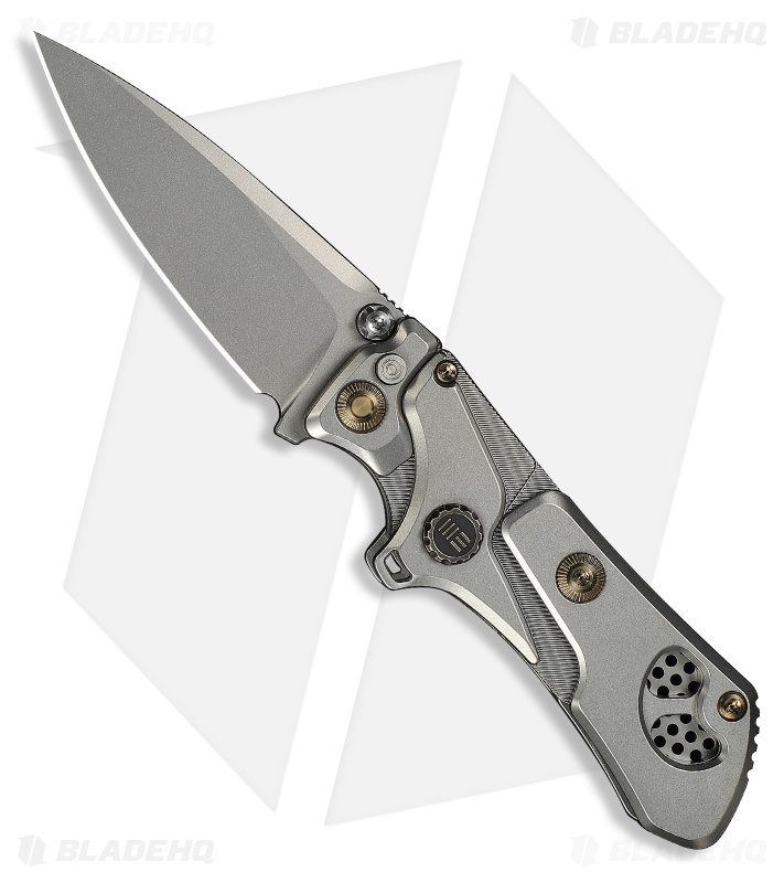 WE Knife Co. NexoMorph Button Lock Morphing Knife Gray Ti (2.95" SW)