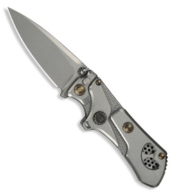 WE Knife Co. NexoMorph Button Lock Morphing Knife Gray Ti (2.95" SW)