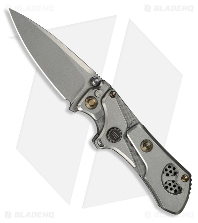 WE Knife Co. NexoMorph Button Lock Morphing Knife Gray Ti (2.95" SW)