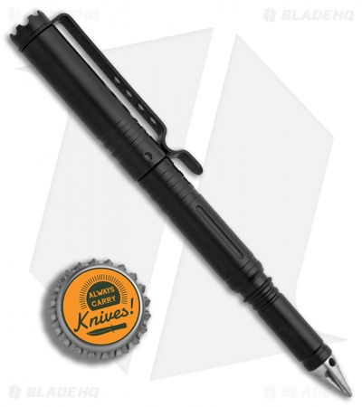 UZI Tactical Pen w/ Crown Bezel Glass Breaker - Black TACPEN20 