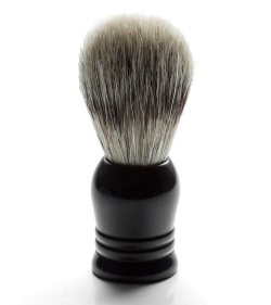 Garos Goods Black Resin Handle Boar Bristle Shaving Brush