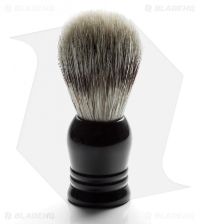 Garos Goods Black Resin Handle Boar Bristle Shaving Brush