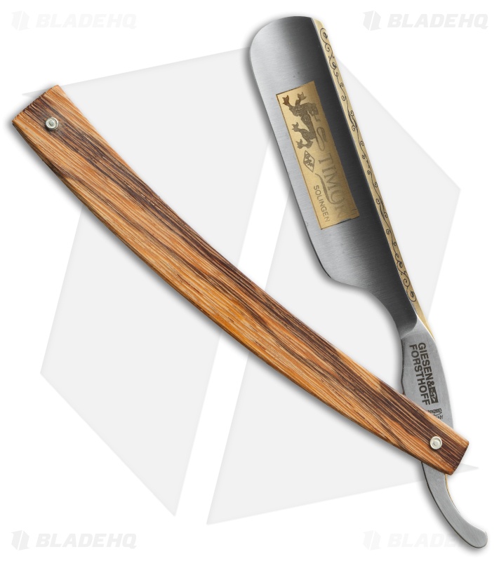Timor Lion Straight Razor Maple Wood Handle (6/8
