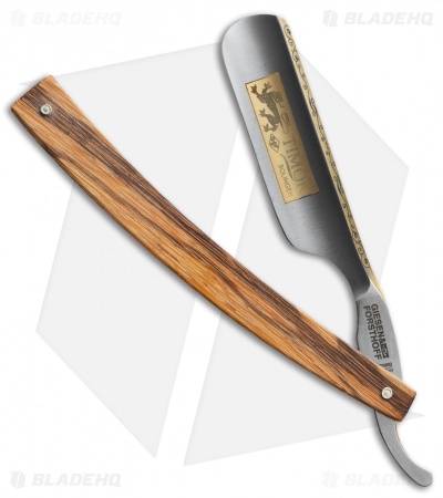 Timor Lion Straight Razor Maple Wood Handle (6/8" Carbon Steel) 382