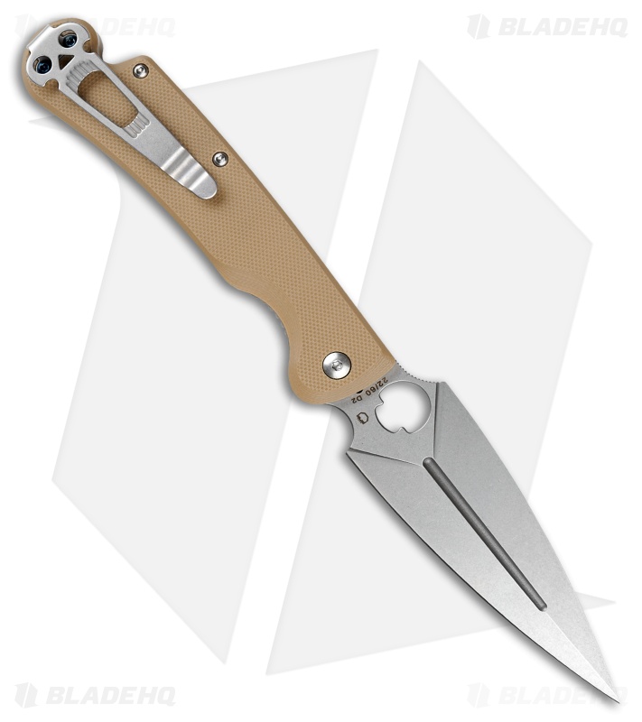 Daggerr Knives Arrow Liner Lock Knife Tan G-10 (3.9" Stonewash D2)