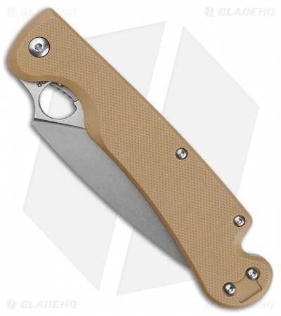 Daggerr Knives Arrow Liner Lock Knife Tan G-10 (3.9" Stonewash D2)