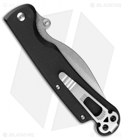 Daggerr Knives Pelican Liner Lock Knife Black G-10 (3.9" Stonewash D2) FM02-3BSW