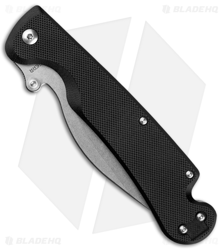 Daggerr Knives Pelican Liner Lock Knife Black G-10 (3.9" Stonewash D2) FM02-3BSW