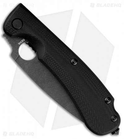 Daggerr Knives Resident Frame Lock Knife Black G-10 (3.5" Blackwash D2) RBW