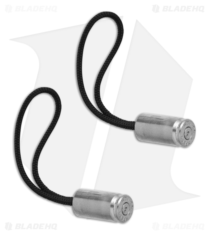 HollowPoint Gear Silver Bullet .40 Caliber Knife Zipper Pulls (Set of 2) Blade HQ