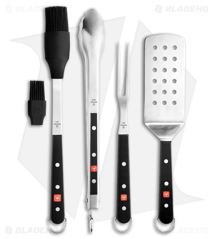 Wusthof Kitchen 4 Piece BBQ Set Black  