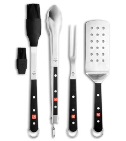 Wusthof Kitchen 4 Piece BBQ Set Black  