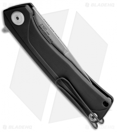 Acta Non Verba Knives Z100 Liner Lock Knife Black G-10 (3.5" Stonewash)