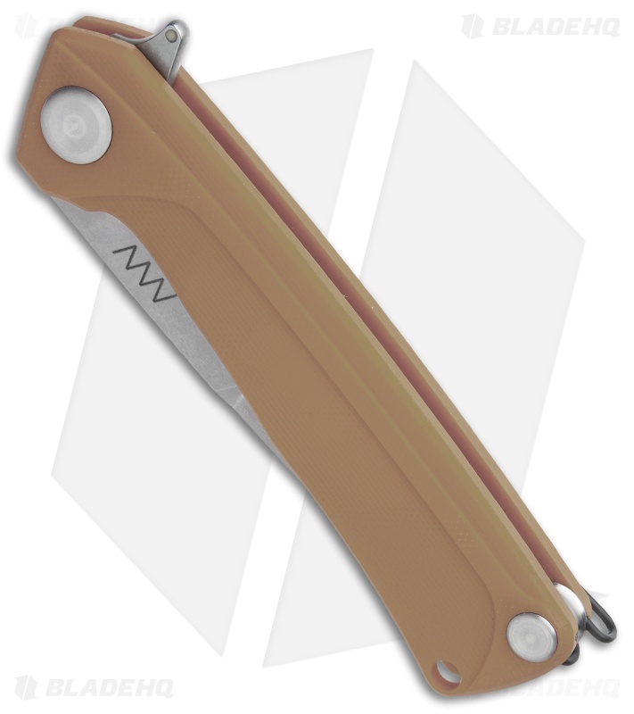 Acta Non Verba Knives  Z100 Liner Lock Knife Coyote G-10 (3.5" Stonewash)