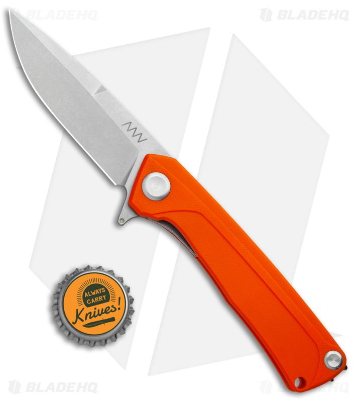 Acta Non Verba Knives Z100 Liner Lock Knife Orange G-10 (3.5