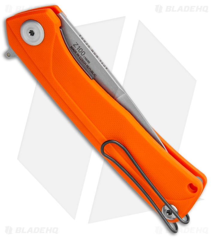 Acta Non Verba Knives Z100 Liner Lock Knife Orange G-10 (3.5
