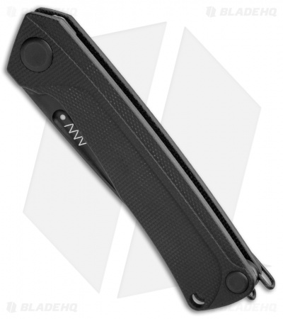Acta Non Verba Knives Z200 Liner Lock Knife Black G-10 (3.5" DLC Black) 