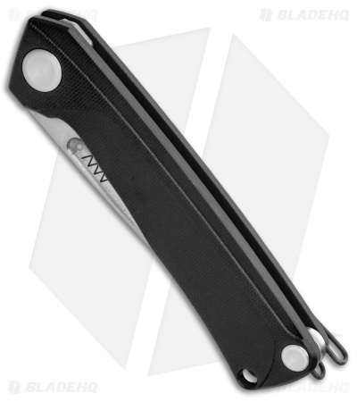 Acta Non Verba Knives Z200 Liner Lock Knife Black G-10 (3.5" Stonewash) 