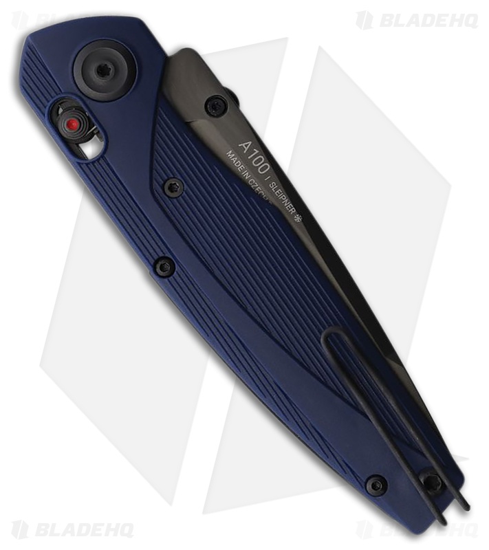 Acta Non Verba A100 A-Lock Knife Blue GRN (3.5" DLC Sleipner)