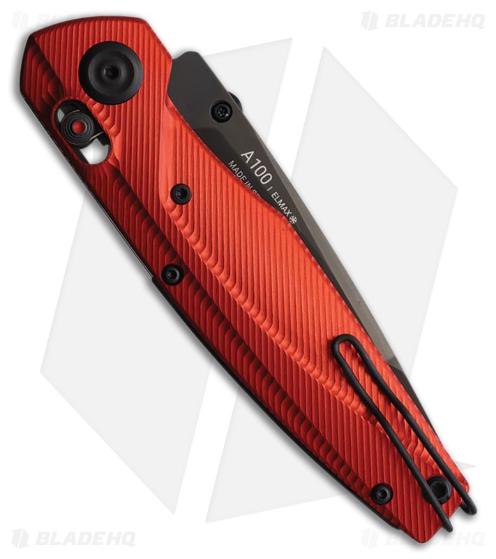 Acta Non Verba A100 A-Lock Knife Red Aluminum DLC Elmax