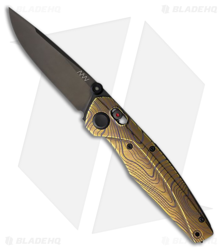 Acta Non Verba A100 Knife Gold Topo Anodized Ti DLC Elmax