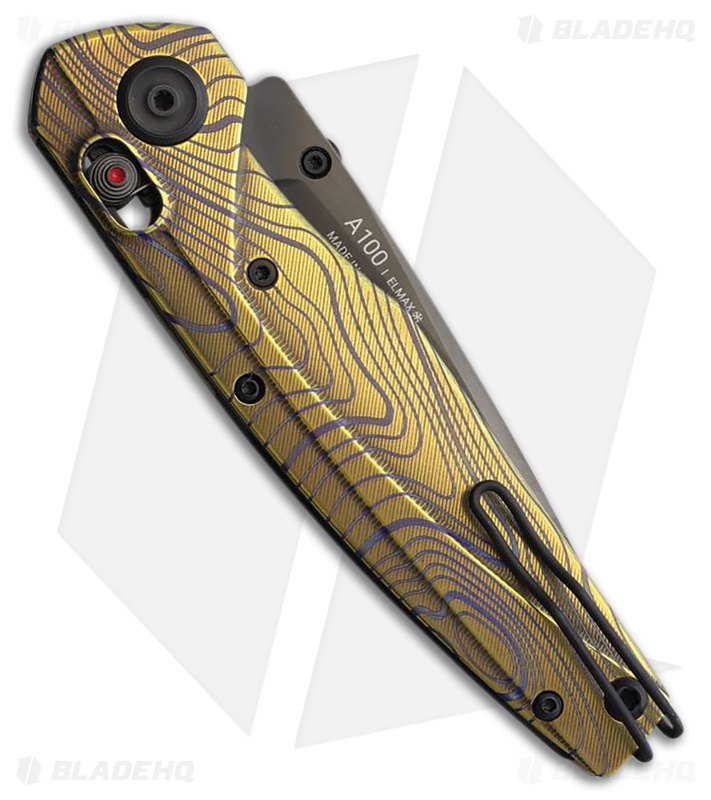 Acta Non Verba A100 Knife Gold Topo Anodized Ti DLC Elmax