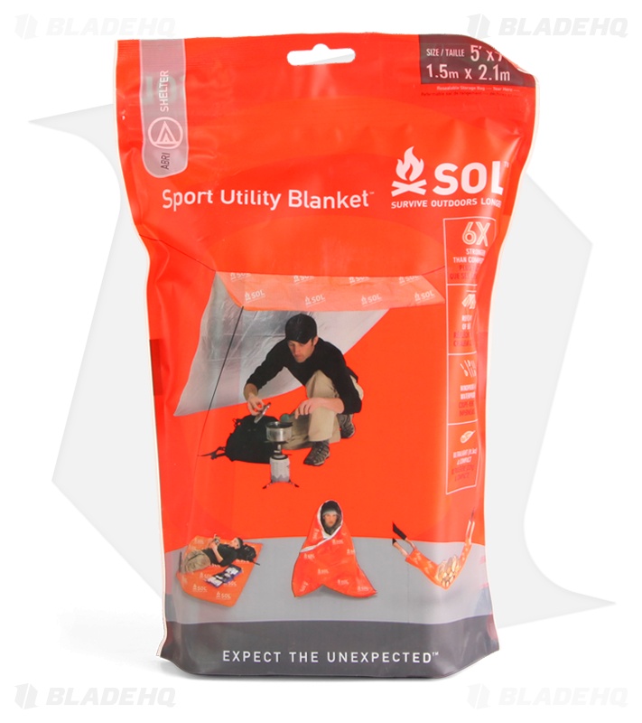 SOL Sport Utility Blanket Ultralight Survival Shelter (5' x 7')