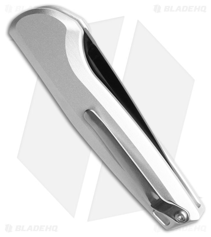 AKC X-Treme Spy Bolster Release Automatic Knife Silver Aluminum (2.4" Black D2)