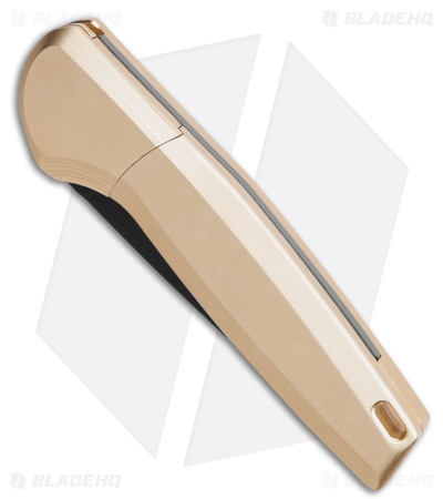 AKC X-Treme Spy Bolster Release Automatic Knife Tan Aluminum (2.4" Black D2)