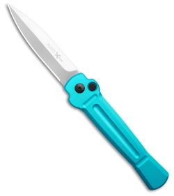 AKC X-Treme Ace Automatic Knife Light Blue Aluminum (3.6" Satin)