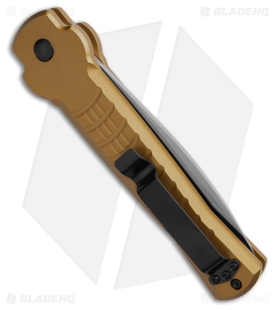 AKC X-treme Ace1 Side Opener Automatic Knife Tan Aluminum (3.7" Satin)