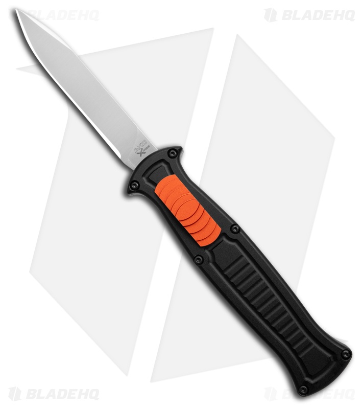 AKC X-treme EVO R OTF Automatic Knife Black Aluminum/Orange Slide (3.5" Satin)