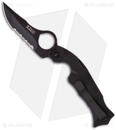 5.11 Tactical Double Duty Karambit Lockback Knife (3.7" Black Serr) 51072