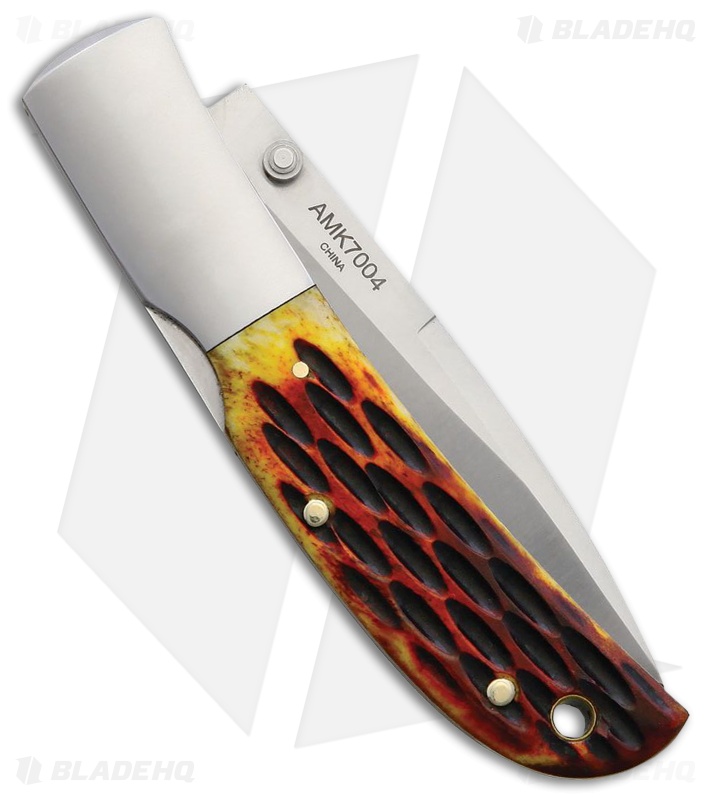 Al Mar Classic Collection Lockback Knife Honey Jigged Bone (3.15" Satin) AMK7004
