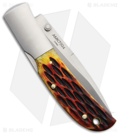 Al Mar Classic Collection Lockback Knife Honey Jigged Bone (3.15" Satin) AMK7004