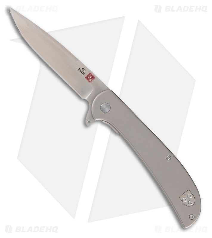 Al Mar Ultralight Eagle Frame Lock Knife Titanium (4" Satin)
