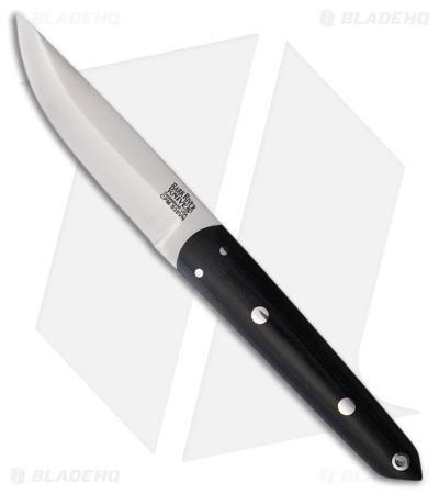 Bark River Kwaiken Fixed Blade Black Canvas Micarta (4.25" Satin) 