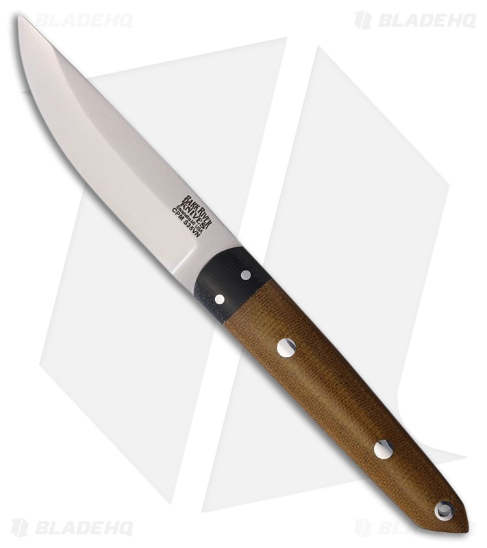 Bark River Kwaiken Fixed Blade Natural Canvas Micarta (4.25