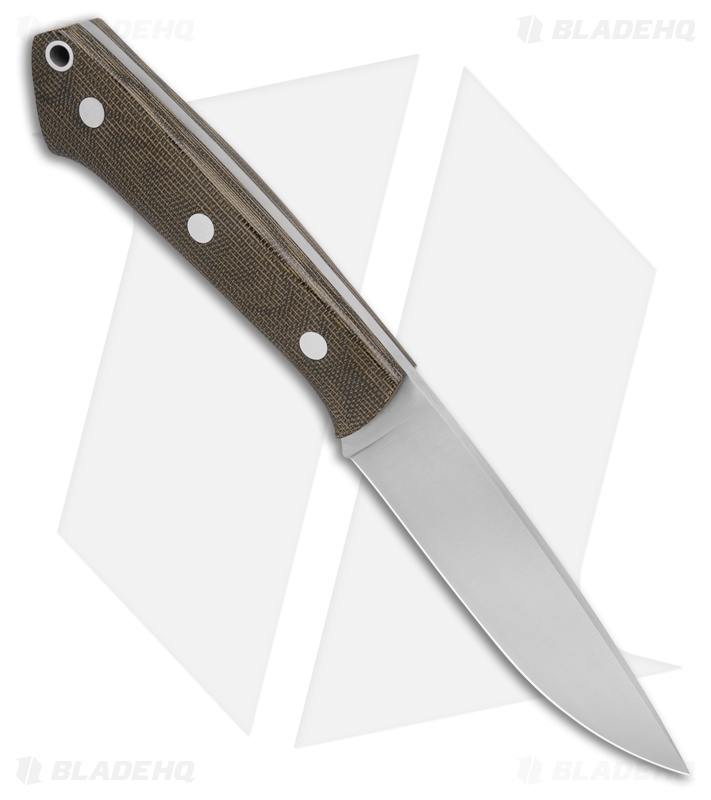 Bark River Fox River Fixed Blade Knife Green Canvas Micarta (4