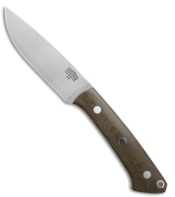 Bark River Fox River Fixed Blade Knife Green Canvas Micarta (4" A-2)