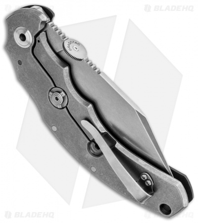 Bastinelli Big Dragotac Titanium Framelock Knife Black G10  (4.625" Stonewash)