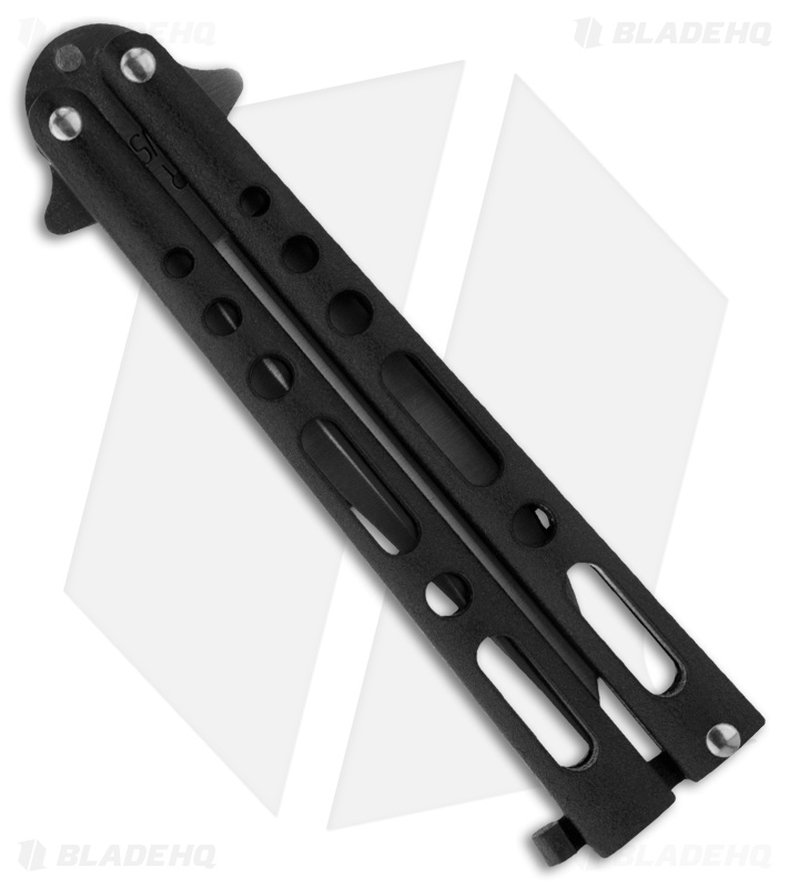 Bear & Son 117 Large Butterfly Knife Black  (4" Satin)