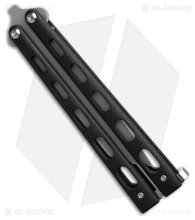 Bear & Son 114AB Large Tanto Butterfly Knife (4" Bead Blast)