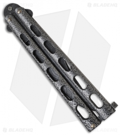 Bear & Son 114D Large Butterfly Knife Silver Vein (4.25" Damascus)