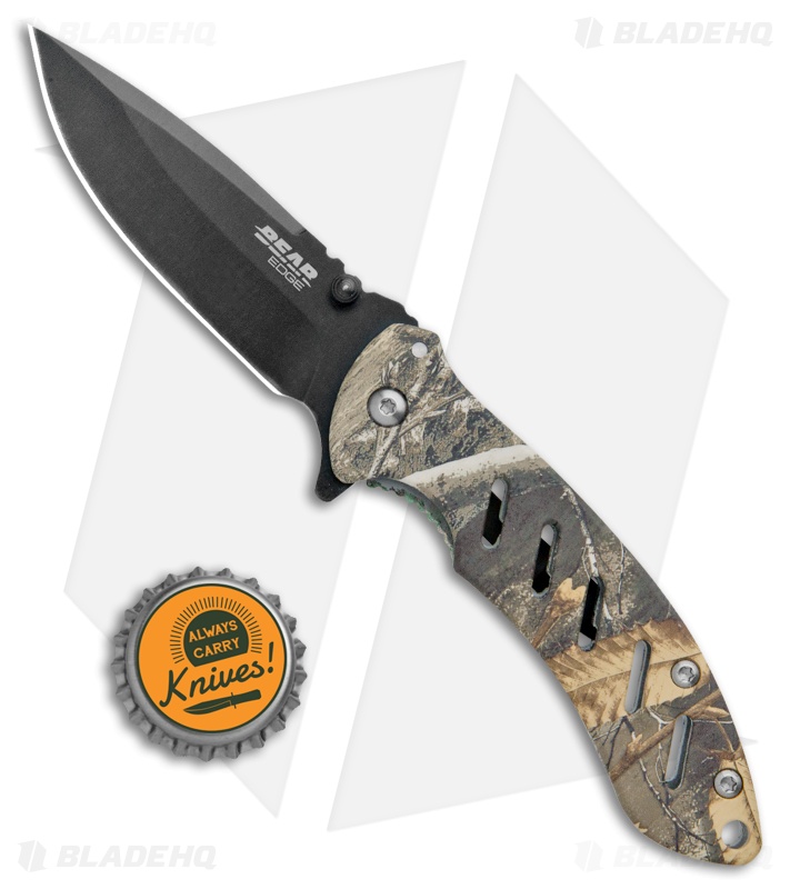 Bear Edge Brisk 1.0 Frame Lock Knife Realtree Green (3.1" Black) 61507