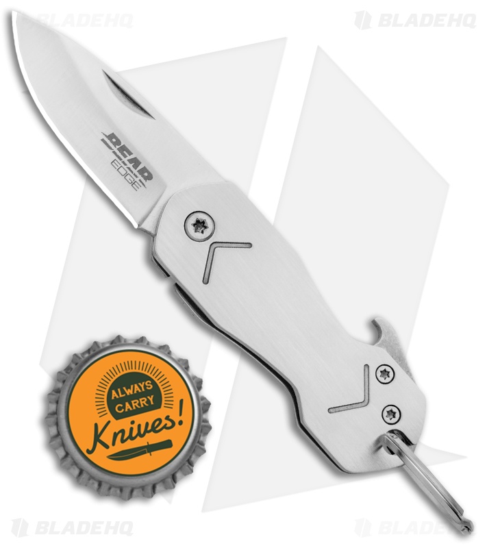 Bear Edge Keychain Knife / Bottle Opener (1.8" Satin) 61523