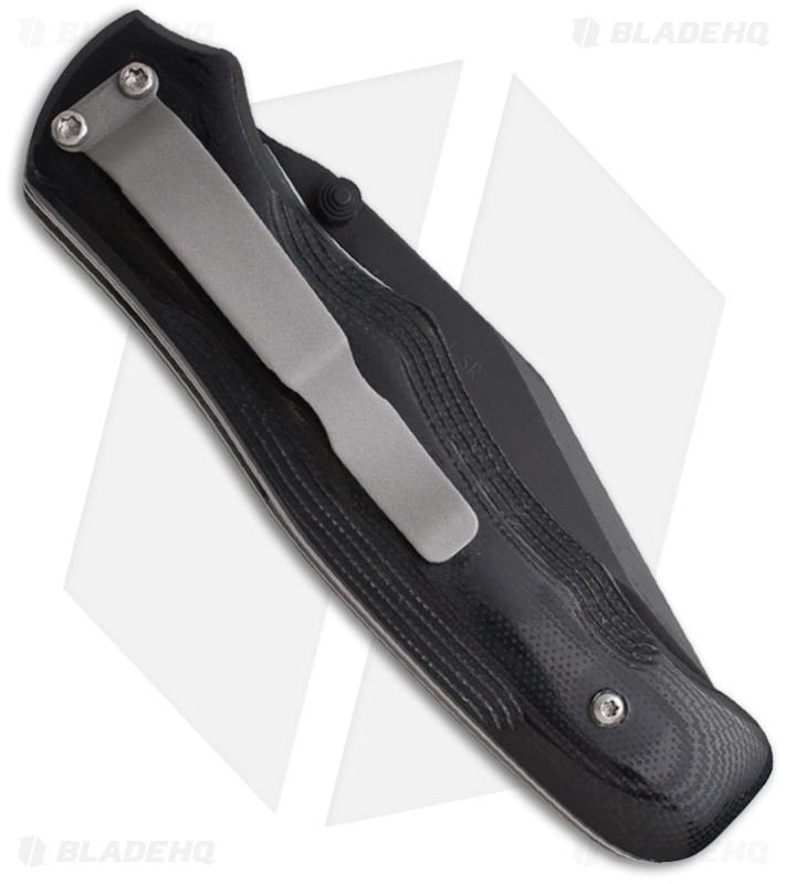 Bear OPS MC-110-B7-T-SR Black G10 Folding Clip Point Knife (3.25" Black Serr)