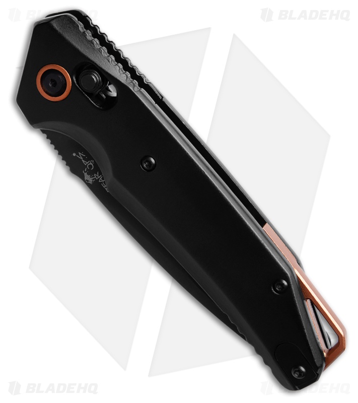 Bear Ops KATAKT II Automatic Lever Lock Knife Black and Copper (3.25 Black Serr)