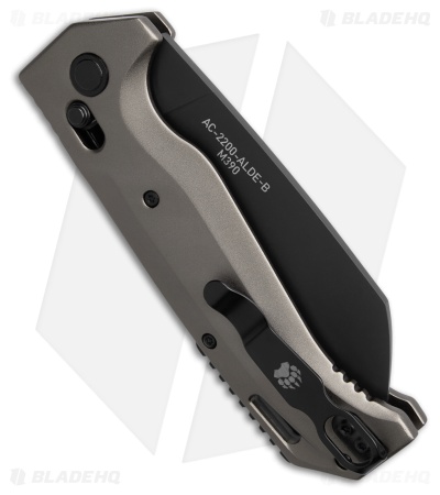 Bear Ops KATAKT II Automatic Slide Lock Knife Gray Aluminum (3.25" Black)