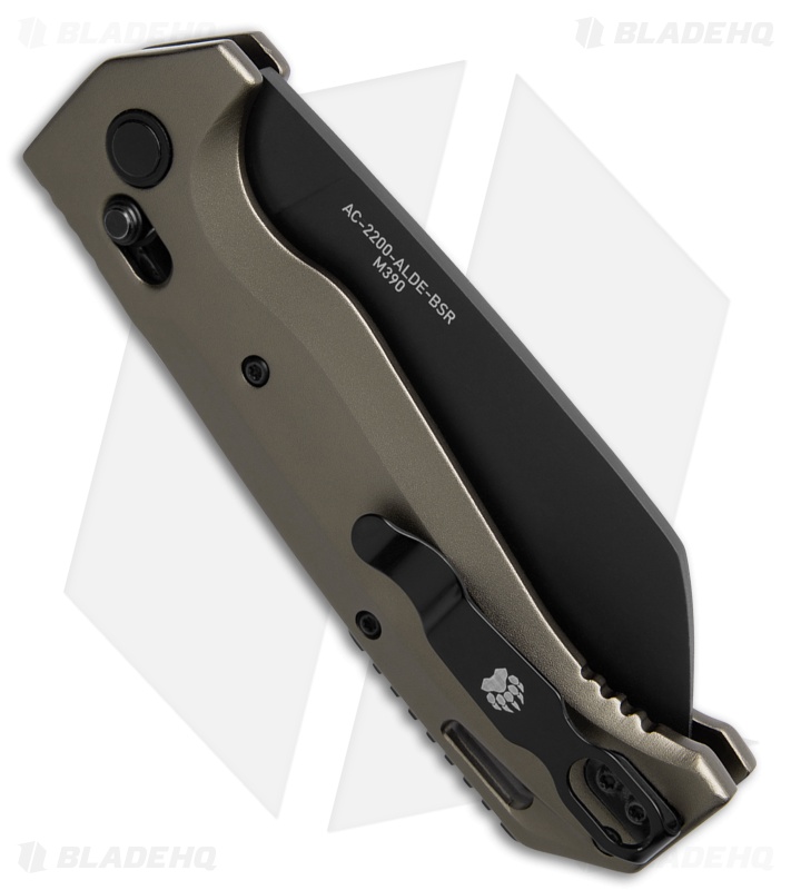 Bear Ops KATAKT II Automatic Slide Lock Knife Gray Aluminum - Blade HQ